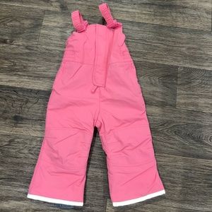 Hanna Andersson Outdoor Kids Size 80 Pink Ski Bib Pants Snow Girls Winter